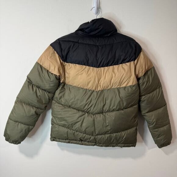 Columbia Women's Puffect Colorblock Jacket Coat Puffer NEW Medium Green Black - Picture 9 of 9